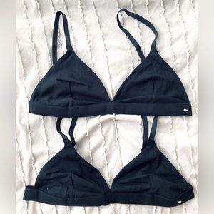 Black MeUndies FeelFree Triangle Bralettes